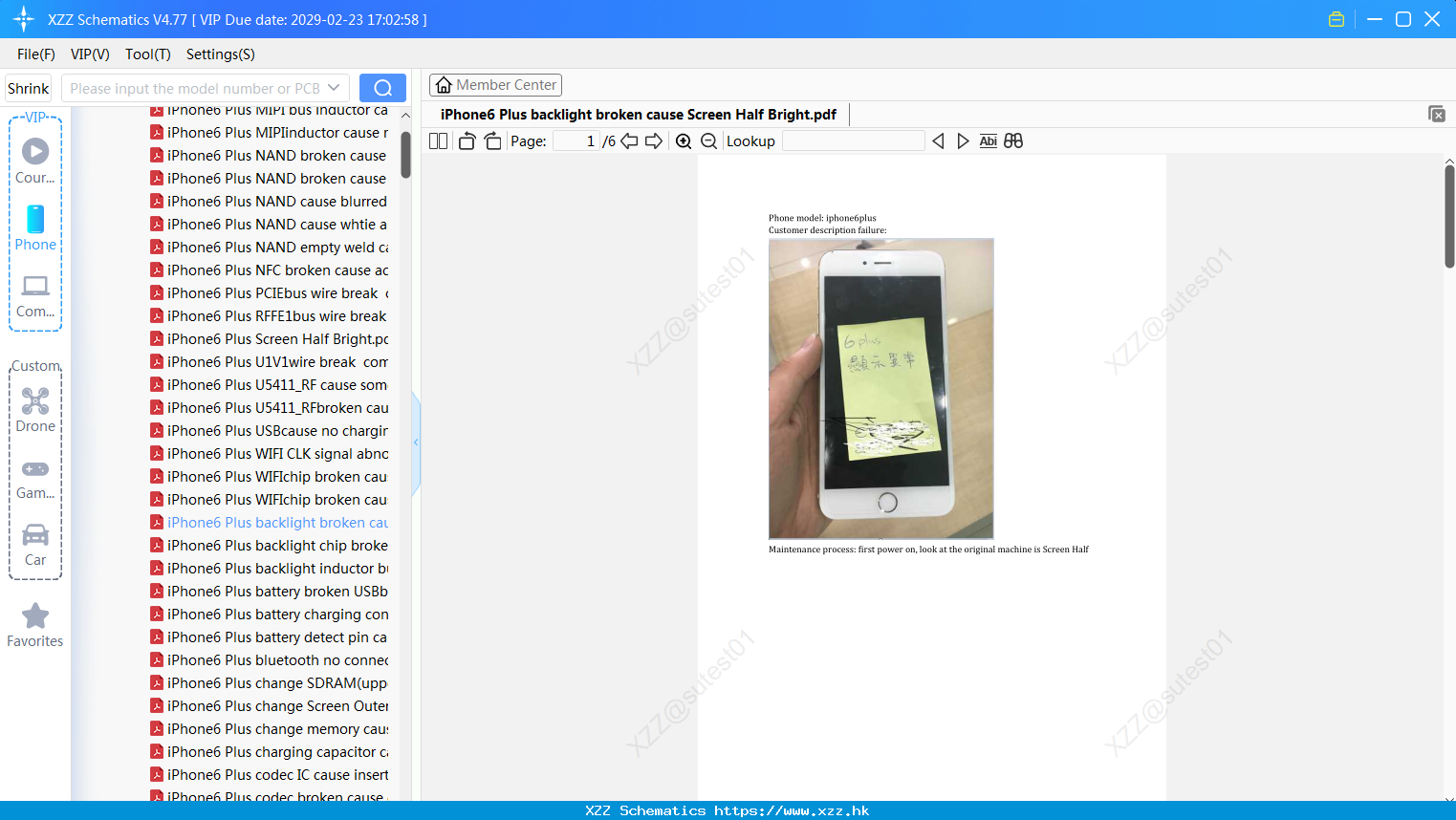 IPhone6 Plus Backlight Broken Cause Screen Half Bright